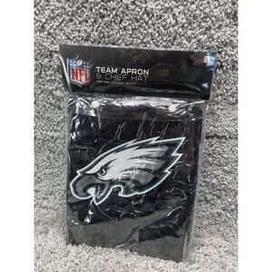 NFL Philadelphia Eagles Team Apron & Chef Hat color Black Logo Brand New Tags